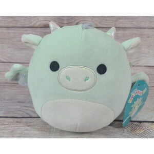 Squishmallows Plush Drew Dragon Stuffed Animal Mint Green White 7" 2022 New